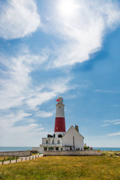 istock Portland Bill Lighthouse on a Bright Sunny Day with Blue Sky 1026036494