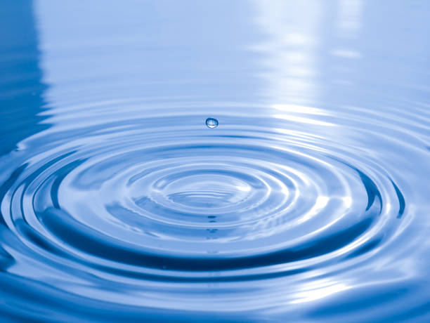 istock close up drop of water on blue background 1026051214