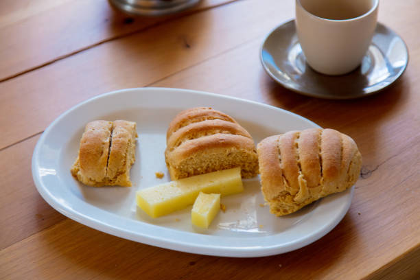 istock Traditional Crete breakfast, bread, cheese 1026051356