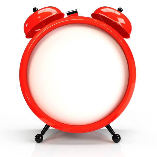 istock Abstract alarm clock, isolated on white background. 1026057330
