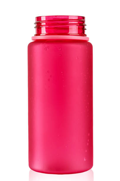 istock colored water bottle for a cyclist on a white background. isolated. with an unscrewed lid. 1026065242