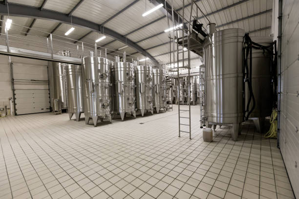 istock modern wine cellar with stainless steel tanks 1026065846