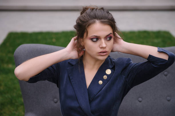istock Young beautiful woman with stylish make up 1026067182