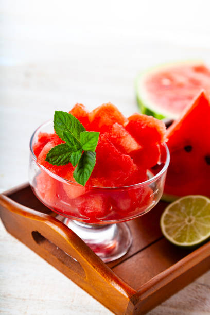 istock Pieces of watermelon and mint 1026070274