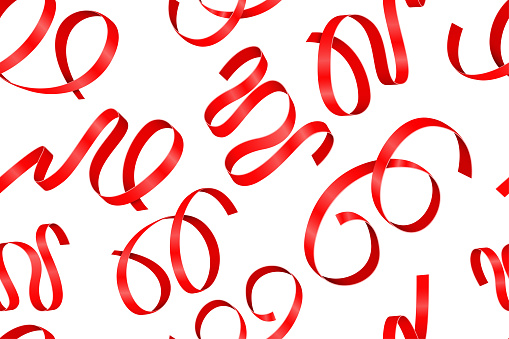 Simple Red Ribbon Pattern Red Ribbons Seamless Pattern Stock Illustration - Download Image Now ...