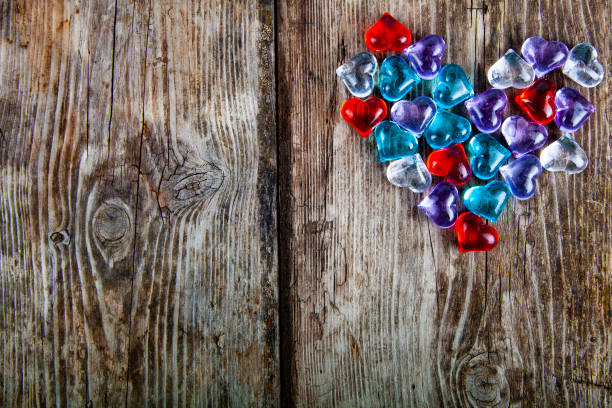 istock Heart of multi-colored glass hearts 1026090004