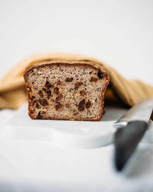 istock homemade Bread with raisins. Gluten free bread 1026097390