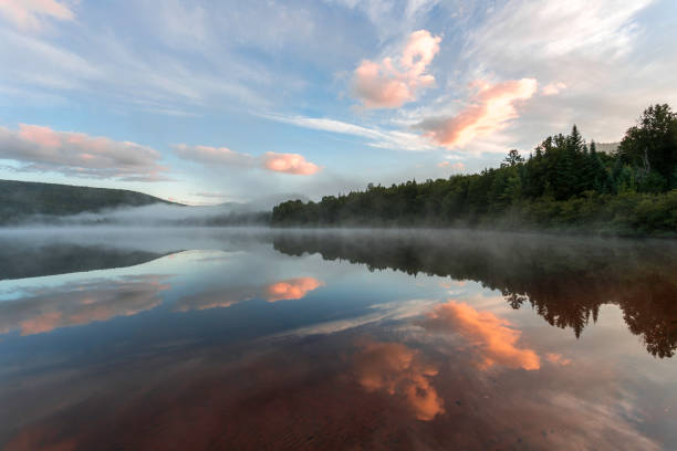 Sunrise at Monroe Lake, Tremblant Provincial Park, Quebec, Canada