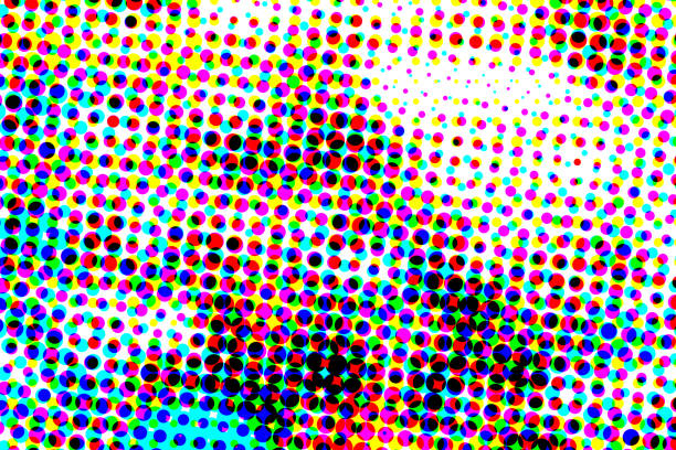 Abstract artistic halftone pattern illustration Abstract artistic halftone pattern illustration as grunge art background cmyk stock pictures, royalty-free photos & images
