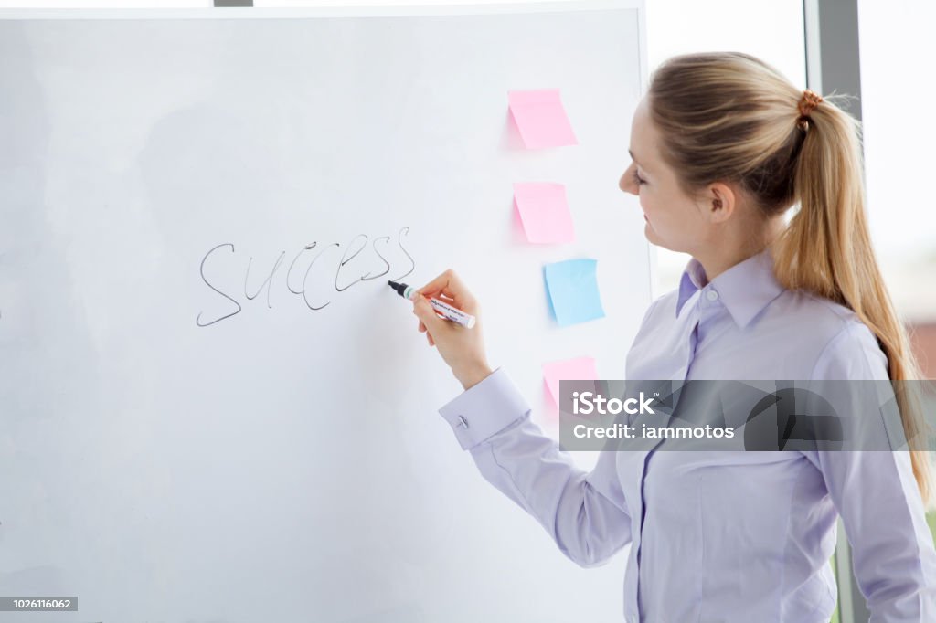 Office With White Board Stock Photo - Download Image Now - Whiteboard -  Visual Aid, Office, Chalkboard - Visual Aid - iStock