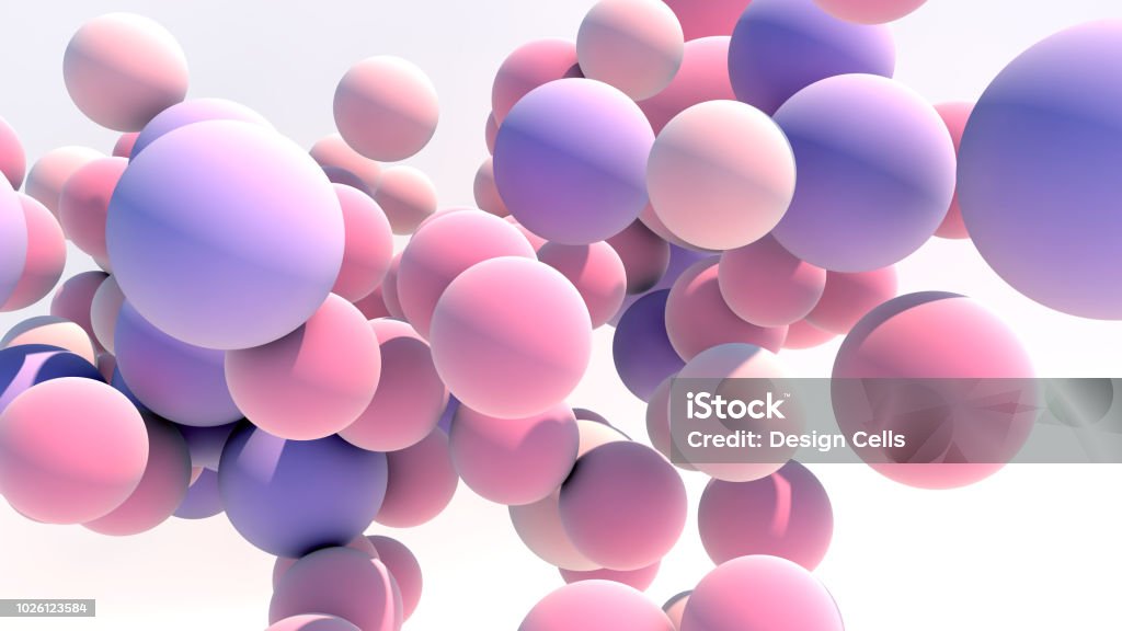 Fundo de bolas multicoloridas de flutuação - Foto de stock de Esfera royalty-free