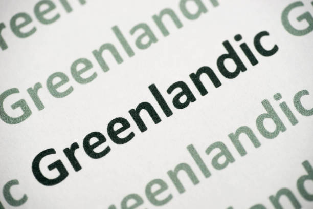 istock word Greenlandic  language printed on paper macro 1026127074