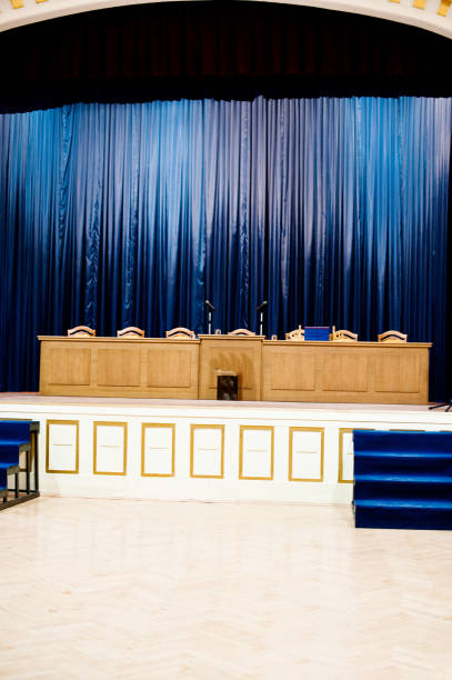istock Empty Stage Of A University Auditorium 1026136250