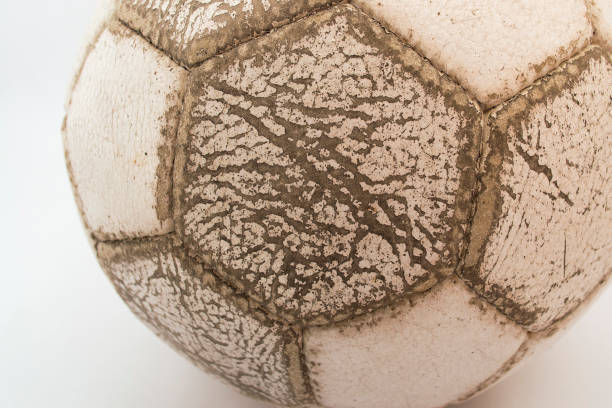 istock Old soccer ball close-up. 1026139222