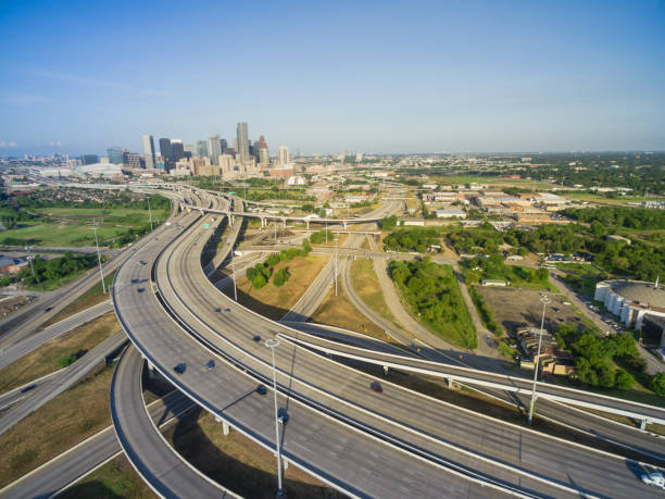 istock Top view Houston downtown and interstate 69 highway 1026144894