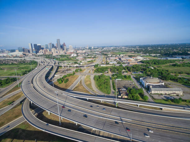 istock Top view Houston downtown and interstate 69 highway 1026149386