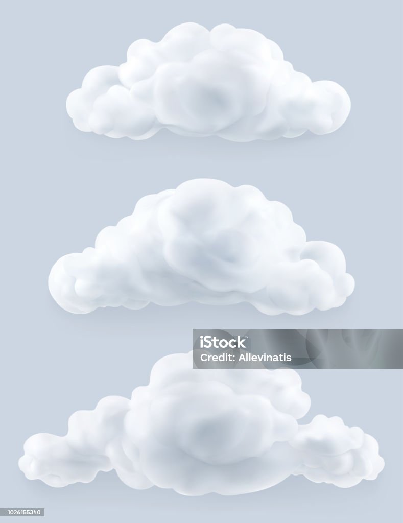 Nuages, set vector - clipart vectoriel de Nuage libre de droits