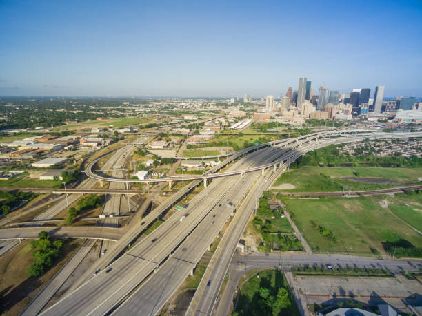 istock Top view Houston downtown and interstate 69 highway 1026156656