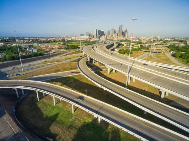 istock Top view Houston downtown and interstate 69 highway 1026159458