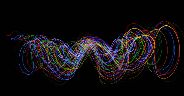 istock Bright Neon Colourful Light Motion Trails Banner 1026186838