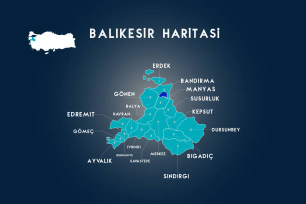 Political map of the capital Balikesir, Turkey Political map of the capital Balikesir, Turkey antakya stock illustrations