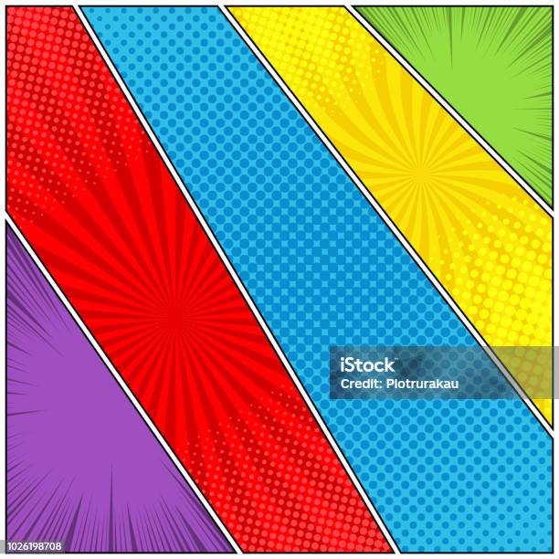 Comic Diagonal Dynamic Template Stock Illustration - Download Image Now ...
