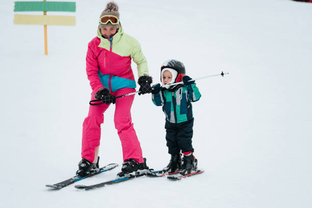 istock Mother and son on skiing 1026198950