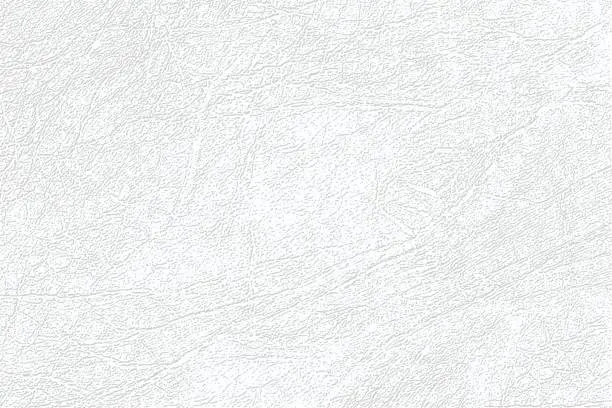 Vector illustration of Light gray skin texture, genuine or faux white leather background, closeup.