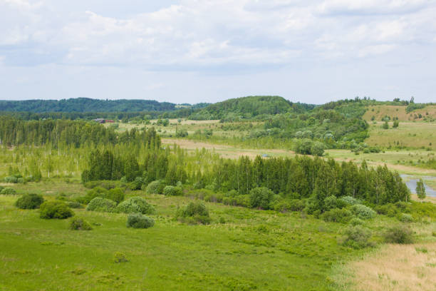 istock Russia's expanses, Summer landscapes. Open fields and rivers. 1026212624