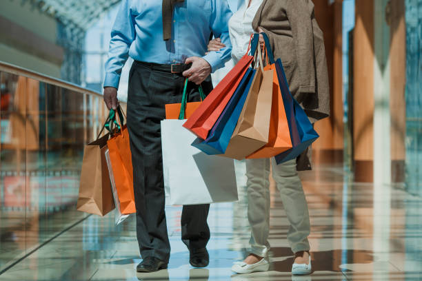 istock Senior couple with purchases 1026215188