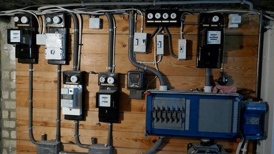 Electrical fuse boxes and power lines