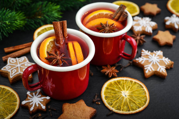 istock Mulled wine in metal mugs 1026229624