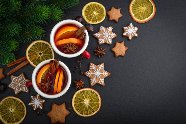 istock Mulled wine in metal mugs 1026229630