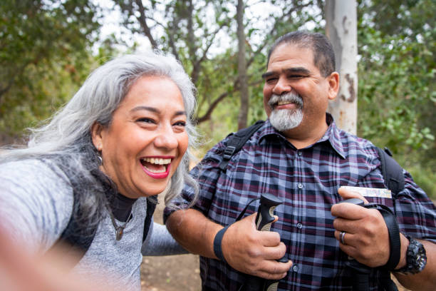 istock Senior Mexican Couple Taking a Selfie 1026260884
