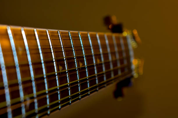 istock 12 String acoustic head stock and neck. 1026263216