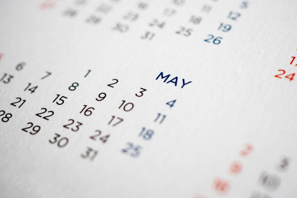 istock May calendar page with months and dates 1026273918