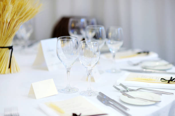 istock Table set for an event party or wedding reception 1026280056