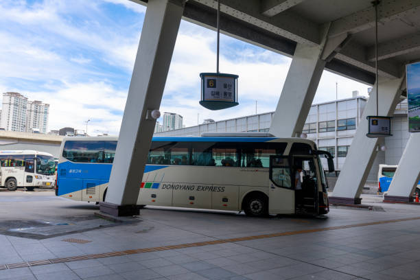 Seoul Express Bus Terminal, Bus station in Seoul city Seoul, South Korea - Jul 21, 2018 : Seoul Express Bus Terminal, Bus station in Seoul city seoul bus stock pictures, royalty-free photos & images