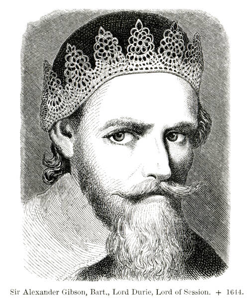 istock woodcut of Alexander Gibson, Lord Durie 1614 1026317102