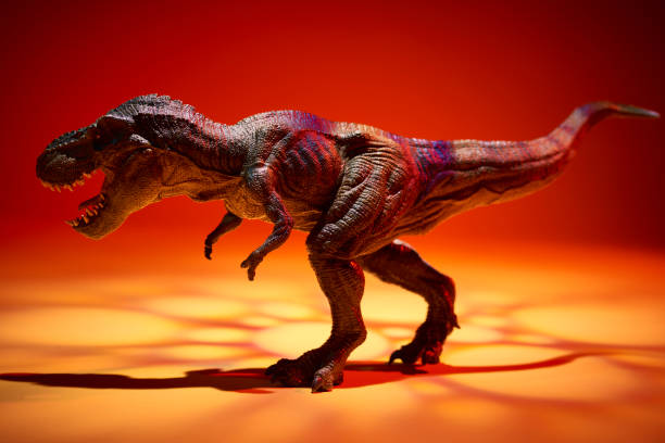 istock the Dinosaur tyrannosaurus in red light effect 1026359906