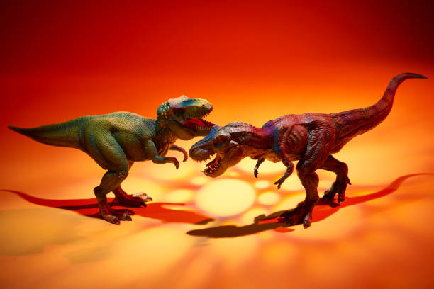 istock the Dinosaur tyrannosaurus in red light effect 1026359986
