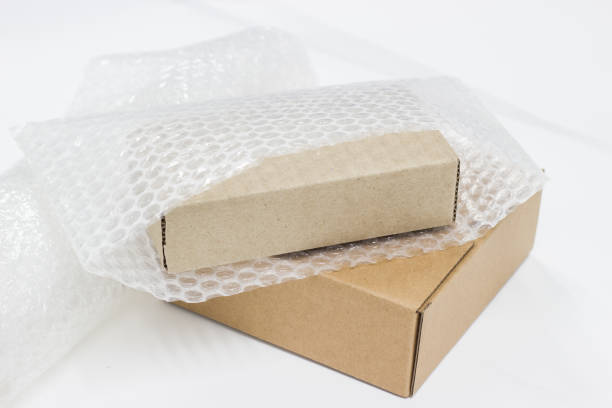 istock box and bubble pack, for protection product cracked or insurance During transit 1026393058