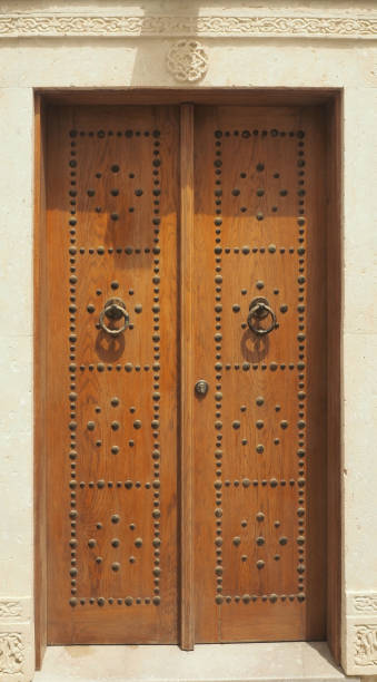 istock old Arabic door with ornament. architecture element 1026393770