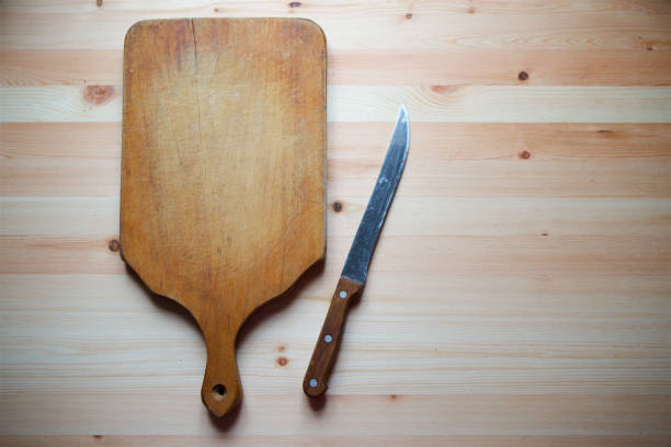 istock The wooden old cutting Board 1026400688