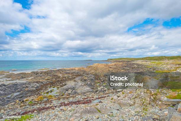 Panorama Of An Irish Coast And Beach Along The Atlantic Ocean In Summer Stock Photo - Download Image Now
