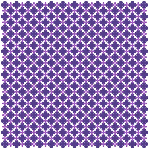 Vector illustration of Purple Arabic geometric seamless pattern. Vector image.