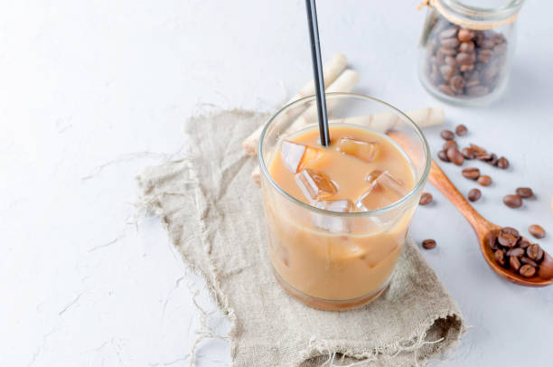 istock Iced coffee in glass with ice 1026420150