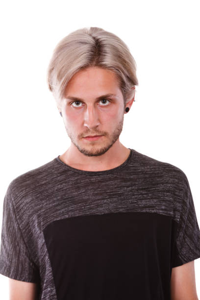 istock Portrait young man with stylish haircut 1026427098