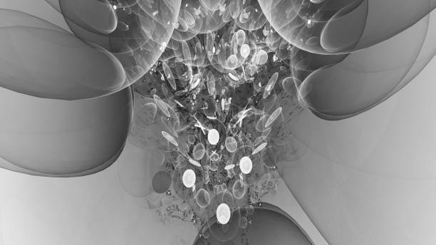 istock Monochrome abstract fractal illustration 1026440268