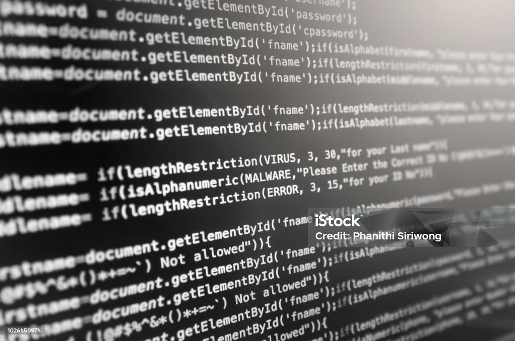 desktop source code and technology background... Desktop Source Code And Wallpaper By Computer Language With Coding And ...